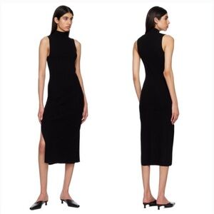 NWT Anthropologie Daily Practice Black Sleeveless Turtleneck Sweater Dress